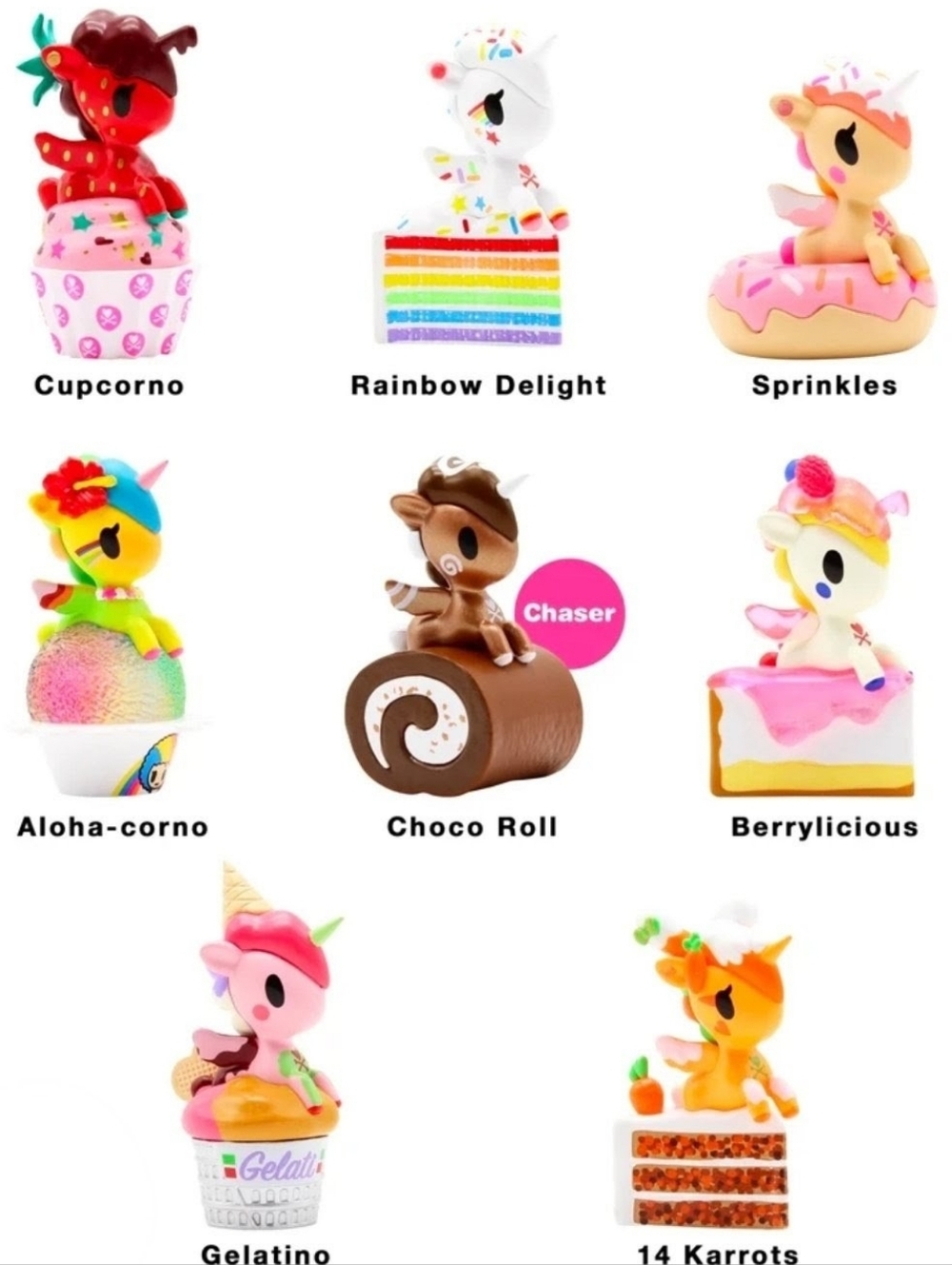 Tokidoki Delicious Unicorno Series 1 Rainbow Unicorn Vinyl Figure on Shaved Ice - Picture 5 of 5